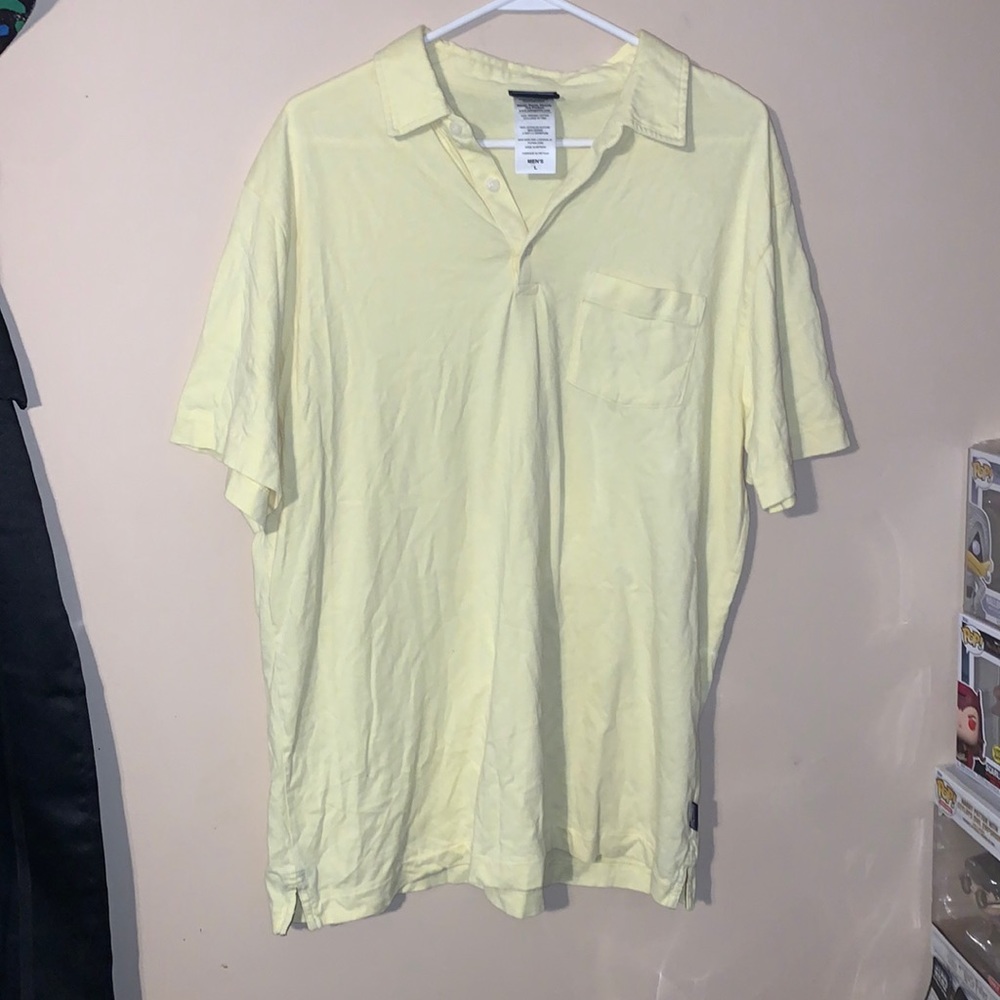 Patagonia Organic Cotton Yellow Large Polo Shirt